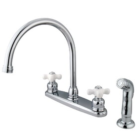 Kingston Brass 8-Inch Centerset Kitchen Faucet, Polished Chrome KB721PXSP