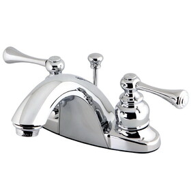 Kingston Brass 4 in. Centerset Bathroom Faucet, Polished Chrome KB7641BL