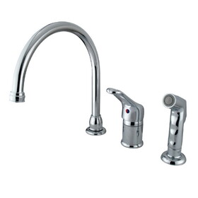 Kingston Brass Single-Handle Widespread Kitchen Faucet, Polished Chrome KB811