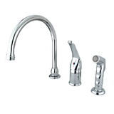 Kingston Brass Single-Handle Widespread Kitchen Faucet, Polished Chrome KB821