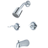 Kingston Brass NuWave French Tub and Shower Faucet, Polished Chrome KB8241NFL