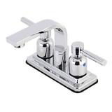 Kingston Brass Concord 4 in. Centerset Bathroom Faucet with Push Pop-Up, Polished Chrome