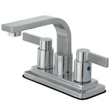 Kingston Brass NuvoFusion 4 in. Centerset Bathroom Faucet with Push Pop-Up, Polished Chrome