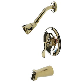Kingston Brass KB8632DFL Tub and Shower Faucet, Polished Brass
