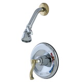 Kingston Brass KB8634FLSO Shower Only Faucet, Polished Chrome/Polished Brass