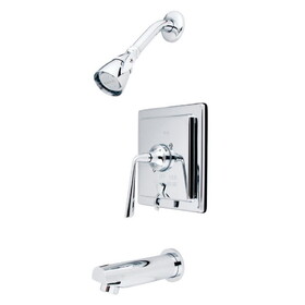 Kingston Brass Silver Sage Tub & Shower Faucet with Diverter, Polished Chrome KB86510ZL