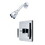 Kingston Brass KB8651CQLTSO Single-Handle 2-Hole Wall Mount Shower Faucet Trim Only, Polished Chrome