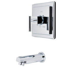 Kingston Brass KB8651CQLTTO Single-Handle 2-Hole Wall Mount Tub and Shower Faucet Tub Trim Only, Polished Chrome