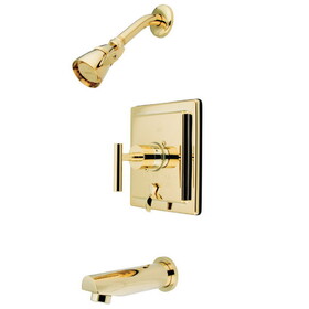 Kingston Brass KB86520CML Single Handle Tub & Shower Faucet, Polished Brass