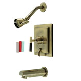 Kingston Brass KB86530CKL Kaiser Single-Handle Tub and Shower Faucet, Antique Brass