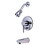 Kingston Brass KB86910DL Concord Tub & Shower Faucet, Polished Chrome
