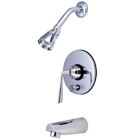 Kingston Brass Silver Sage Tub & Shower Faucet with Diverter, Polished Chrome KB86910ZL