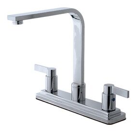 Kingston Brass NuvoFusion Centerset Kitchen Faucet, Polished Chrome KB8791NDLLS