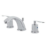 Kingston Brass Two-Handle 3-Hole Deck Mount Widespread Bathroom Faucet with Pop-Up Drain in Polished Chrome KB8961SVL