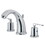 Kingston Brass KB8981SVL Two-Handle 3-Hole Deck Mount Widespread Bathroom Faucet with Pop-Up Drain in Polished Chrome