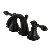Kingston Brass American Classic Widespread Bathroom Faucet with Retail Pop-Up, Matte Black KB910ACL