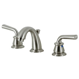 Kingston Brass KB918RXL Restoration Widespread Bathroom Faucet with Pop-Up Drain, Brushed Nickel