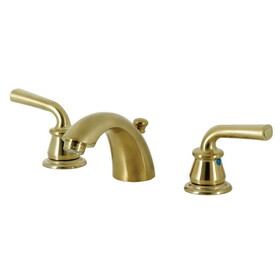 Kingston Brass KB957RXLSB Restoration Mini-Widespread Bathroom Faucet with Pop-Up Drain, Brushed Brass