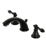 Kingston Brass American Classic Widespread Bathroom Faucet with Retail Pop-Up, Matte Black KB960ACL