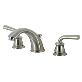 Kingston Brass KB968RXL Restoration Widespread Bathroom Faucet with Pop-Up Drain, Brushed Nickel