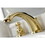 Kingston Brass KB972PLB Victorian Two-Handle 3-Hole Deck Mount Widespread Bathroom Faucet with Brass Pop-Up, Polished Brass