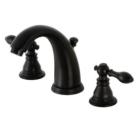 Kingston Brass American Classic Widespread Bathroom Faucet with Retail Pop-Up, Matte Black KB980ACL