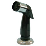 Kingston Brass KBS122SP Black Non-Metallic Kitchen Faucet Side Sprayer with Chrome Trim, Black w/Chrome