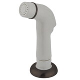 Kingston Brass KBS755SP White Non-Metallic Kitchen Faucet Side Sprayer with Oil-Rubbed Trim, Oil Rubbed Bronze