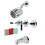 Kingston Brass KBX8131CKL Kaiser Three-Handle Tub and Shower Faucet, Polished Chrome