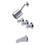 Kingston Brass KBX8131ZX Millennium Three-Handle Tub and Shower Faucet, Polished Chrome