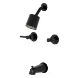 Kingston Brass Concord Two-Handle Tub and Shower Faucet, Matte Black KBX8140DL