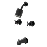Kingston Brass Concord Two-Handle Tub and Shower Faucet, Matte Black KBX8140DX