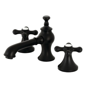 Kingston Brass Vintage 8 in. Widespread Bathroom Faucet, Matte Black KC7060AX