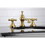 Kingston Brass KC7067AX Vintage 8 in. Widespread Bathroom Faucet, Brushed Brass