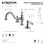 Kingston Brass KC7168BPL 8 in. Widespread Bathroom Faucet, Brushed Nickel