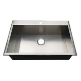 Kingston Brass KDS322191BN Uptowne 31.5-Inch Stainless Steel Self-Rimming 1-Hole Single Bowl Drop-In Kitchen Sink, Brushed