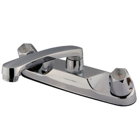 Kingston Brass KF101AP Two-Handle 2-Hole Deck Mount 8" Centerset Kitchen Faucet, Polished Chrome