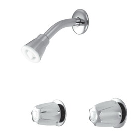 Kingston Brass KF114 Generic Two-Handle 3-Hole Wall Mount Shower Faucet, Polished Chrome