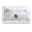 Kingston Brass KGKFA301810CD Arcticstone 30-Inch Solid Surface White Stone Apron-Front Single Bowl Farmhouse Kitchen Sink, Matte White/Brushed