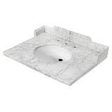 Kingston Brass KMS3022M38 Pemberton 30-Inch Carrara Marble Vanity Sink Top, Carrara White