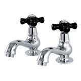 Kingston Brass Basin Tap Faucet with Cross Handle, Polished Chrome KS1101PKX