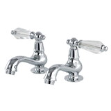 Kingston Brass Basin Tap Faucet with Cross Handle, Polished Chrome KS1101WLL