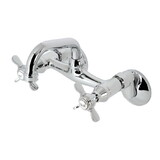 Kingston Brass Two-Handle Wall Mount Bar Faucet, Polished Chrome