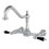 Kingston Brass KS1241PKL Duchess Wall Mount Bridge Kitchen Faucet, Polished Chrome