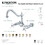 Kingston Brass KS1241PX Heritage Wall Mount Bridge Kitchen Faucet, Polished Chrome