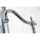 Kingston Brass KS1261ALBS Heritage Wall Mount Bridge Kitchen Faucet with Brass Sprayer, Polished Chrome