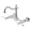 Kingston Brass KS1261BPL Bel-Air Two-Handle 2-Hole Wall Mount Kitchen Faucet, Polished Chrome