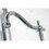 Kingston Brass KS1261PLBS Heritage Wall Mount Bridge Kitchen Faucet with Brass Sprayer, Polished Chrome