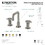 Kingston Brass KS142RKXBN Webb Two-Handle 3-Hole Deck Mount Widespread Bathroom Faucet with Push Pop-Up, Brushed Nickel
