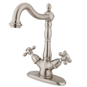 Kingston Brass KS1498AX Vessel Sink Faucet, Brushed Nickel
